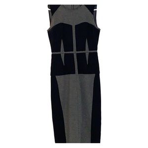 BCBG black and gray dress